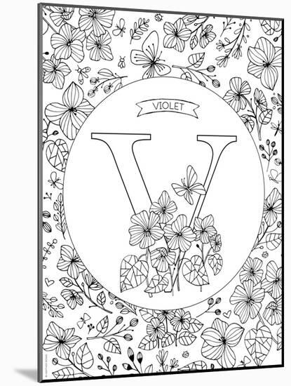 V is for Violet-Heather Rosas-Mounted Art Print
