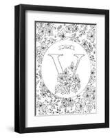 V is for Violet-Heather Rosas-Framed Art Print