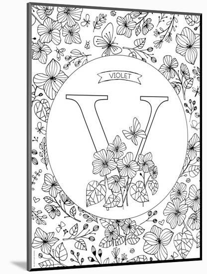 V is for Violet-Heather Rosas-Mounted Art Print