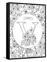 V is for Violet-Heather Rosas-Framed Stretched Canvas