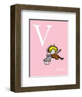 V is for Violin (pink)-Theodor (Dr. Seuss) Geisel-Framed Art Print