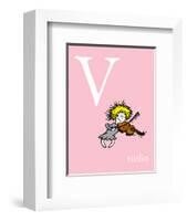 V is for Violin (pink)-Theodor (Dr. Seuss) Geisel-Framed Art Print