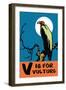 V is for Vulture-Charles Buckles Falls-Framed Art Print