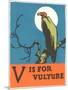 V is for Vulture-null-Mounted Premium Giclee Print