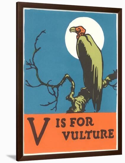 V is for Vulture-null-Framed Art Print