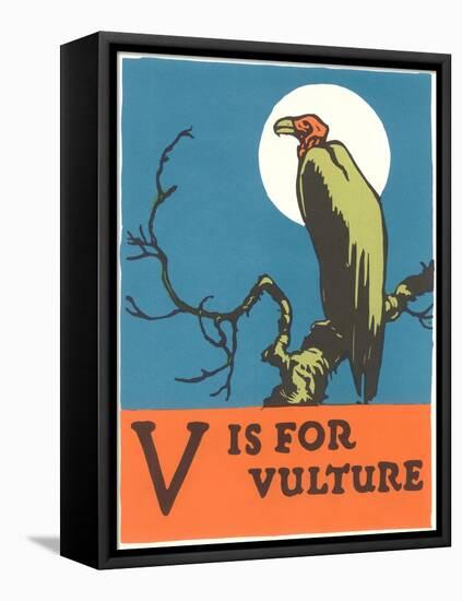 V is for Vulture-null-Framed Stretched Canvas