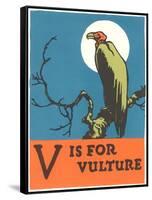 V is for Vulture-null-Framed Stretched Canvas