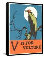 V is for Vulture-null-Framed Stretched Canvas