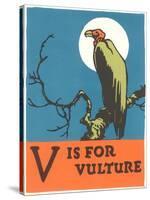 V is for Vulture-null-Stretched Canvas