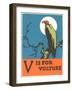 V is for Vulture-null-Framed Art Print