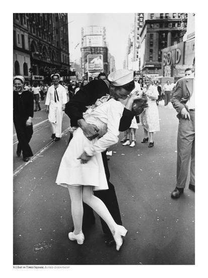 V-J Day in Times Square-Alfred Eisenstaedt-Stretched Canvas
