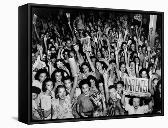 V-J Day (Victory over Japan) Celebrations in Oak Ridge, Tennessee-null-Framed Stretched Canvas