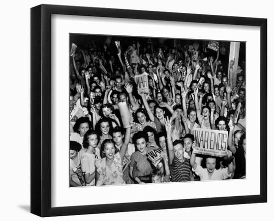 V-J Day (Victory over Japan) Celebrations in Oak Ridge, Tennessee-null-Framed Photo