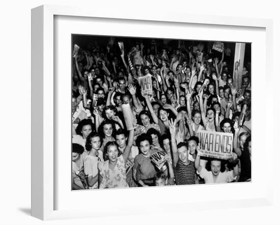 V-J Day (Victory over Japan) Celebrations in Oak Ridge, Tennessee-null-Framed Photo