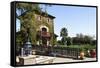 V Sattui Winery Building, Napa Valley, CA-George Oze-Framed Stretched Canvas