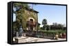 V Sattui Winery Building, Napa Valley, CA-George Oze-Framed Stretched Canvas