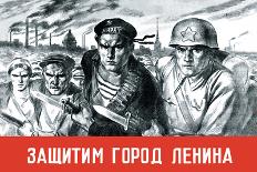 Let's Defend the Great City of Lenin-V. Serov-Stretched Canvas