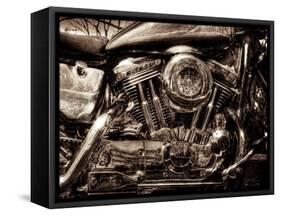 V-Twin Motorcyle Engine-Stephen Arens-Framed Stretched Canvas