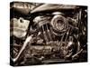 V-Twin Motorcyle Engine-Stephen Arens-Stretched Canvas