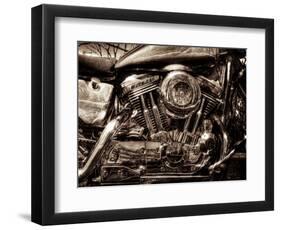 V-Twin Motorcyle Engine-Stephen Arens-Framed Photographic Print