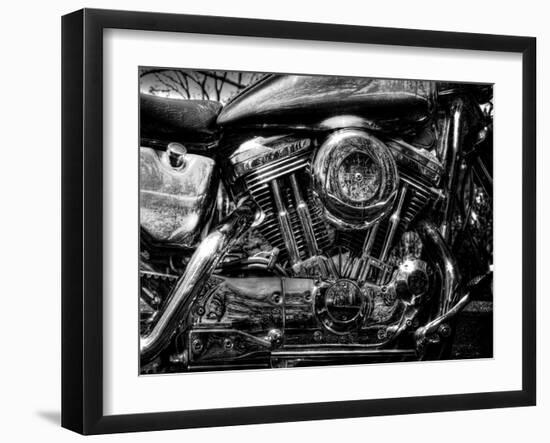 V-Twin Motorcyle Engine-Stephen Arens-Framed Premium Photographic Print