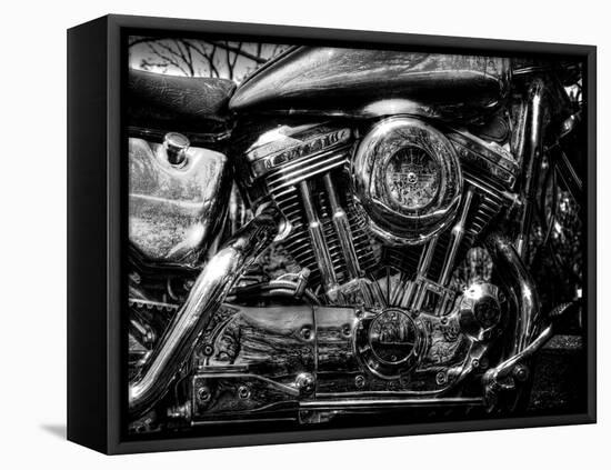 V-Twin Motorcyle Engine-Stephen Arens-Framed Stretched Canvas