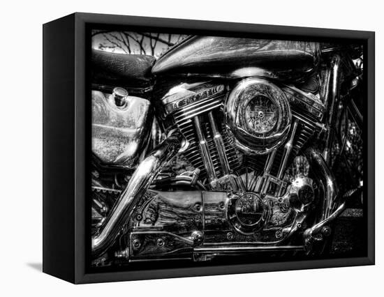 V-Twin Motorcyle Engine-Stephen Arens-Framed Stretched Canvas