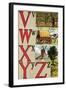 V, W, X, Y, Z Illustrated Letters-Edmund Evans-Framed Art Print