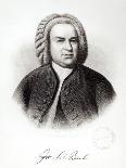 Portrait of Johann Sebastian Bach-V. Weger-Framed Stretched Canvas
