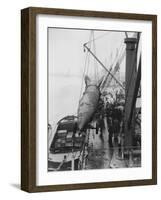 V2 Rocket Is Loaded onto Boat-null-Framed Photographic Print