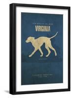 VA State Minimalist Posters-Red Atlas Designs-Framed Giclee Print