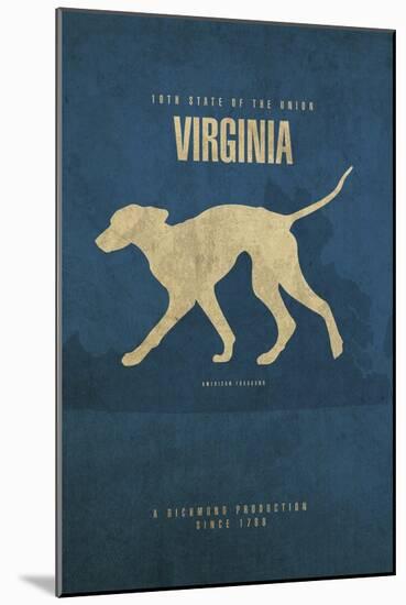 VA State Minimalist Posters-Red Atlas Designs-Mounted Giclee Print