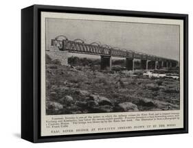 Vaal River Bridge at Fourteen Streams Blown Up by the Boers-null-Framed Stretched Canvas