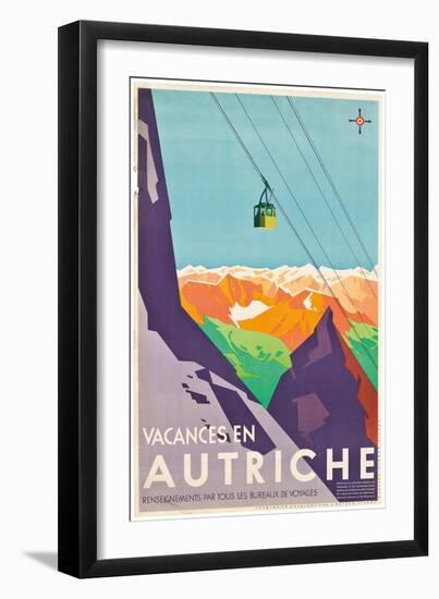 'Vacances en Autriche' - Poster advertising vacations in Austria-null-Framed Giclee Print