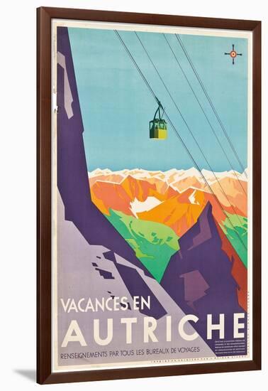 'Vacances en Autriche' - Poster advertising vacations in Austria-null-Framed Giclee Print