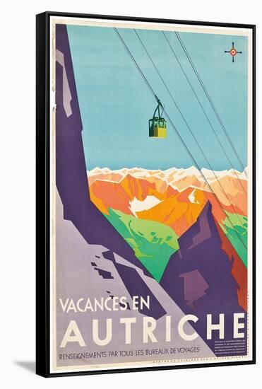 'Vacances en Autriche' - Poster advertising vacations in Austria-null-Framed Stretched Canvas