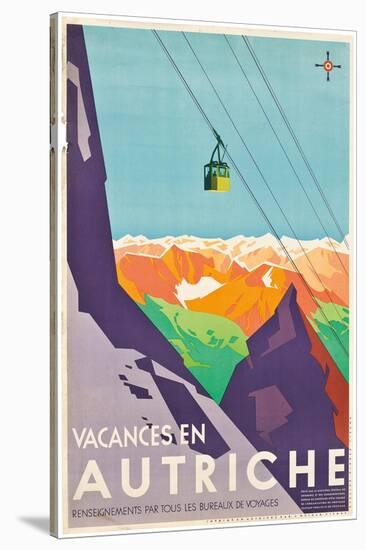 'Vacances en Autriche' - Poster advertising vacations in Austria-null-Stretched Canvas