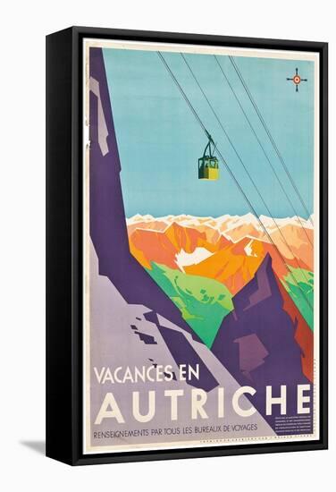 'Vacances en Autriche' - Poster advertising vacations in Austria-null-Framed Stretched Canvas