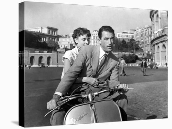 Vacances Romaines Roman Holiday De William Wyler Avec Gregory Peck Et Audrey Hepburn 1953-null-Stretched Canvas