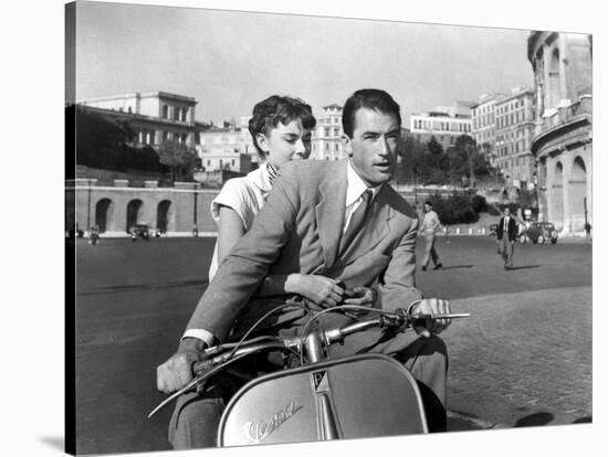 Vacances Romaines Roman Holiday De William Wyler Avec Gregory Peck Et Audrey Hepburn 1953-null-Stretched Canvas