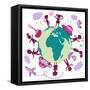 Vacation Concept - Cartoon Illustration-smilewithjul-Framed Stretched Canvas