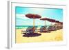 Vacation Concept. Spain. Beach on Costa Del Sol. Mediterranean Sea-Subbotina Anna-Framed Photographic Print