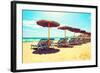 Vacation Concept. Spain. Beach on Costa Del Sol. Mediterranean Sea-Subbotina Anna-Framed Photographic Print