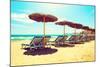 Vacation Concept. Spain. Beach on Costa Del Sol. Mediterranean Sea-Subbotina Anna-Mounted Photographic Print