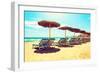 Vacation Concept. Spain. Beach on Costa Del Sol. Mediterranean Sea-Subbotina Anna-Framed Photographic Print