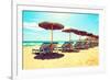 Vacation Concept. Spain. Beach on Costa Del Sol. Mediterranean Sea-Subbotina Anna-Framed Photographic Print