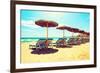 Vacation Concept. Spain. Beach on Costa Del Sol. Mediterranean Sea-Subbotina Anna-Framed Photographic Print