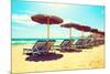 Vacation Concept. Spain. Beach on Costa Del Sol. Mediterranean Sea-Subbotina Anna-Mounted Photographic Print