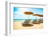 Vacation Concept. Spain. Beach on Costa Del Sol. Mediterranean Sea-Subbotina Anna-Framed Photographic Print