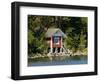 Vacation Home and Boats on Island in Helsinki harbor, Helsinki, Finland-Nancy & Steve Ross-Framed Photographic Print